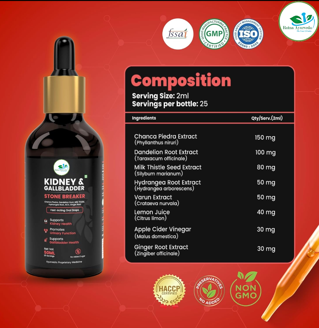 Kidney & Gallbladder - Stone Breaker - 50ml Oral Drops